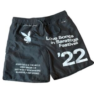 ✨ PacSun PLAYBOY Black Festival Print Men's Swim Shorts ✨